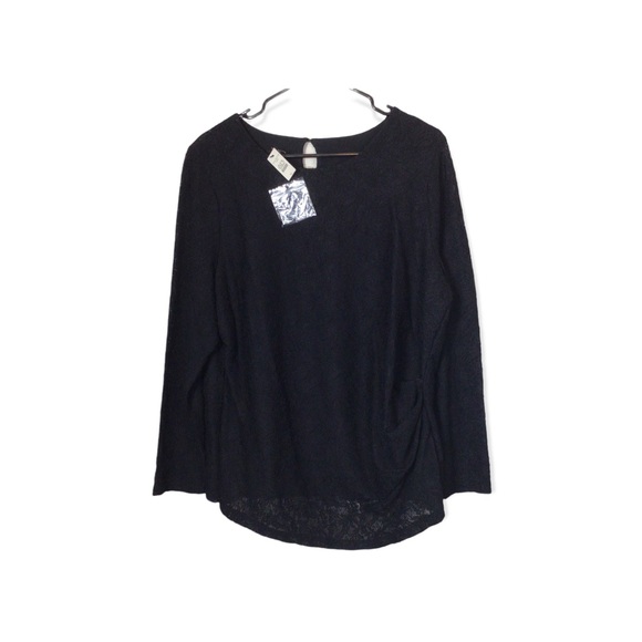 Talbots Tops - Talbots Woman Floral Lace Black Tunic Size 1X New with tags